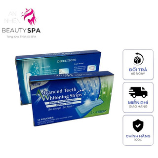 Miếng Dán Trắng Răng Whitening Strip Liệu Trình Dưỡng Trắng Răng Hiệu Quả An Toàn Tai  Nhà 7 Gói - 14 [ nửa hộp ]