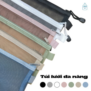 Hộp bút túi lưới trong suốt đựng bút đa năng đơn giản