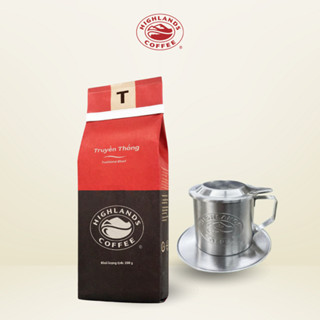 Combo Cafe truyền thống Highlands Coffee 200g + Phin cafe inox Highlands Coffee