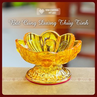 Bát cúng dường ban thờ, chén cúng thủy tinh size nhỏ gọn 11x6cm