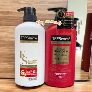 Combo dầu gội xả tresemme Karetin Smoonth Suôn mượt vào nếp 380ml