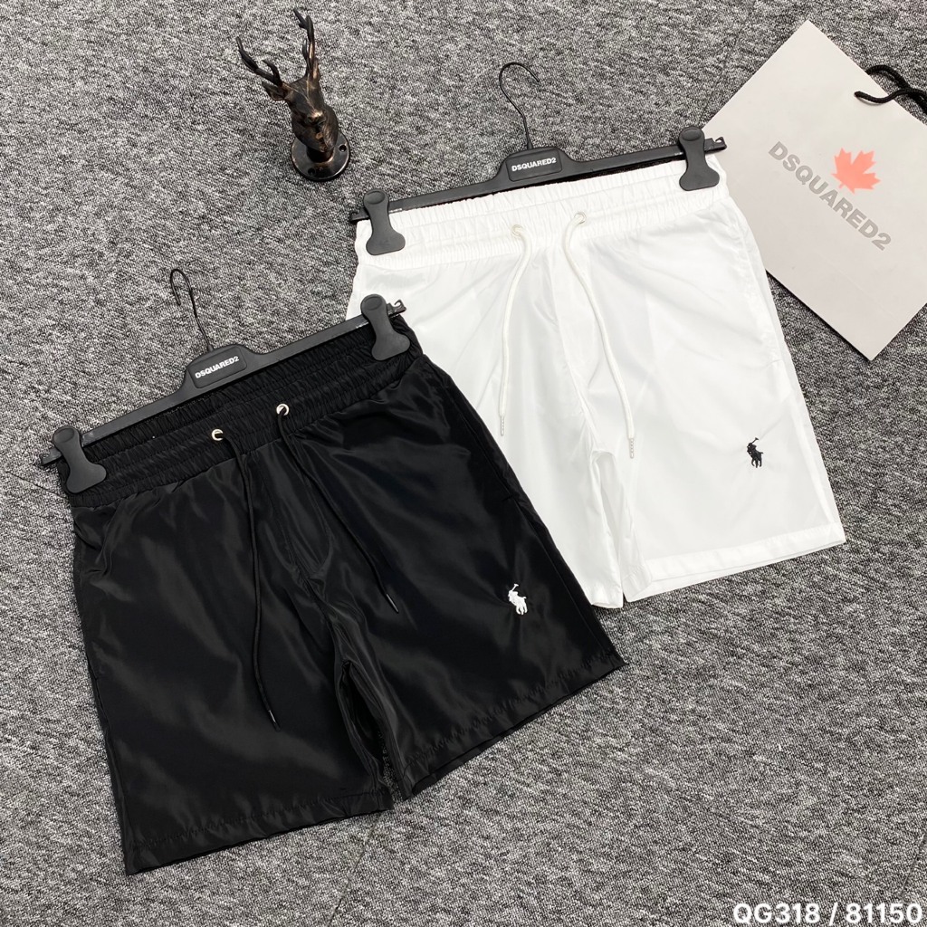 Quần Short Gió Đùi Nam Nữ Thêu Ngựa Cao Bồi Chất Gió Cao Cấp Túi Sâu