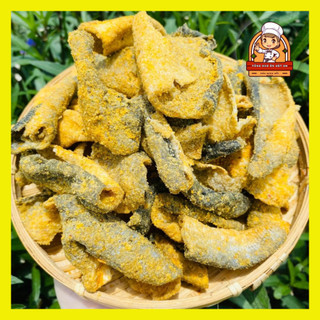 Da Cá Trứng Muối Hũ 400G Phủ Ngập Trứng Muối Cay - Da Cá Hồi Trứng Muối Chiên Giòn Tổng Kho Ăn Vặt