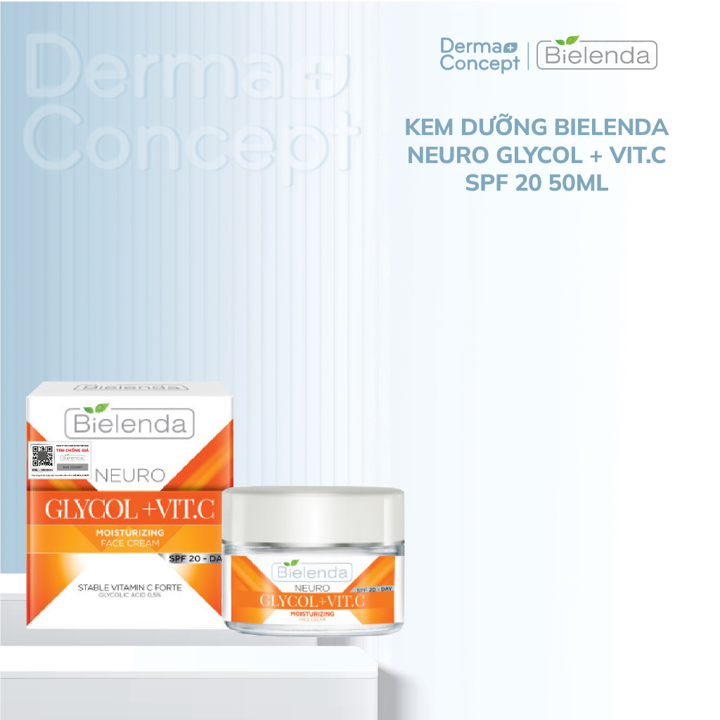 Kem dưỡng Bielenda Neuro Glycol + Vit.C Exfoliating dưỡng trắng và trẻ hoá da ban đêm 50ml