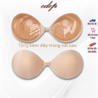 Áo Dán Ngực Cài Trước Bàn Tay Siêu Nâng Siêu Dính,Áo Bra Dán Ngực Silicon Hở Lưng Edep