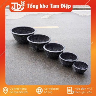 Chậu nhựa miệng tròn không đục lỗ trồng hoa sen, hoa súng, nuôi cá dày dặn kích thước 46cm x 24cm
