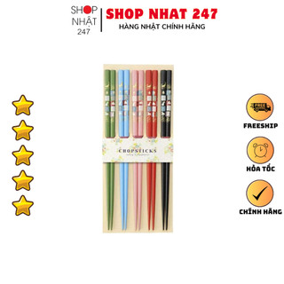 [Hỏa Tốc HN] Đũa nhân vật thỏ ngắm trăng 22.5cm Nội Địa Nhật Bản