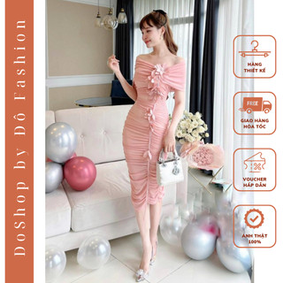 Đầm body thiết kế dự tiệc sang chảnh Váy đẹp chất thun lưới mềm mịn co giãn tôn dáng L3M DOSHOP