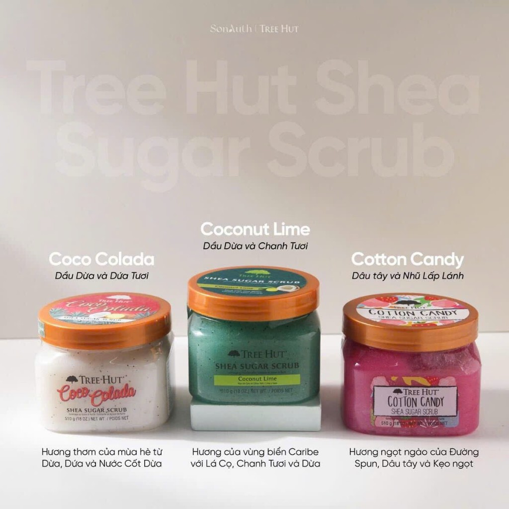 Tẩy  Tề Bào Chết Toàn Thân Tree Hut Shea Sugar Scrub 510gr