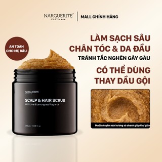 Muối Tẩy Tế Bào Chết Làm Sạch Da Đầu, Làm Sạch Gàu Giúp Tóc Chắc Khoẻ Narguerite Scalp & Hair Scrub 300g