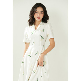 Váy Margaret thiết kế dáng xòe cổ vest thanh lịch