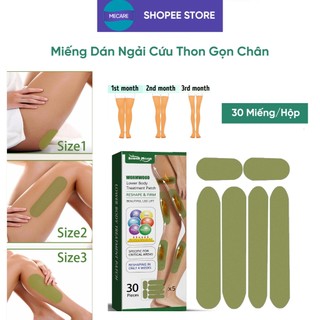 Miếng Dán Thảo Dược Giảm Mỡ Chân thọn gọn dáng đẹp nhiều kích thước 1 hộp 30 miếng