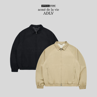 Áo Khoác ADLV Blouson Symbol Logo Rivet Cotton dáng oversized Màu Đen/Be - Hàng chính hãng