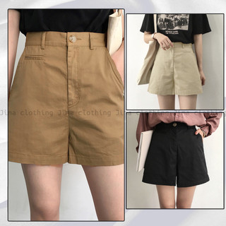 Quần Short Kaki Cạp Cao Bigsize Có Túi Phong Cách Hàn Quốc - Jima Q088