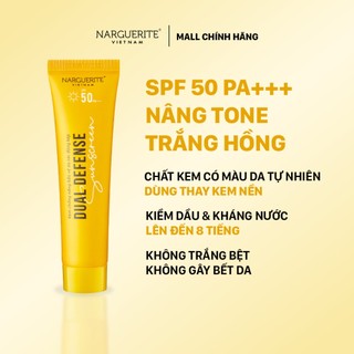 Kem chống nắng vật lý lai hoá học narguerite dual defense spf 50 pa +++