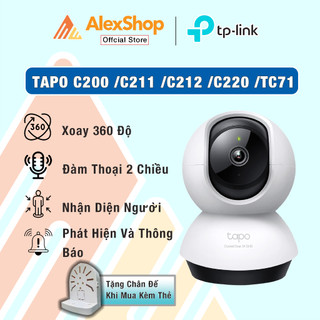 [2024] Camera WiFi TP-Link Tapo  C200 /C211 /C212 /C220 /TC71 Xoay 360, Quản Lí App Đàm Thoại 2 Chiều-Camera Trong Nhà