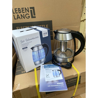 [LEBEN LANG] Ấm đun siêu tốc thủy tinh 1.8L kèm lõi lọc inox - LBE2819