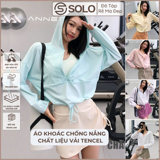 Áo Khoác Gió Bomer Dây Rút Thể Thao Tập Gym Chạy Bộ Vải Chống Nắng Thoáng Nhẹ Solo Sportswear 2618