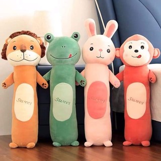 GỐI ÔM NGỦ HÌNH THÚ CÁC LOẠI SIÊU MỀM MỊN CAO CẤP  (THỎ, KHỈ, SƯ TỬ, ẾCH, MÈO, CÁO XÁM, KỲ LÂN, VOI XANH)  55CM--->90CM