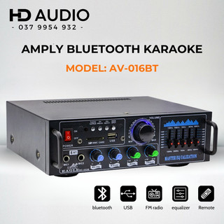 Amply mini hay - nghe nhạc - hát karaoke kết nối không dây bluetooh - âm li 12v cho xe oto - amly av 016bt