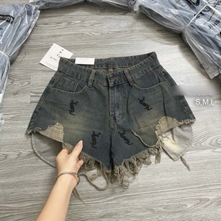 QUẦN SỌT JEAN LỒI TÚI RÁCH THÊU &L PHỐI RÁCH LYIE