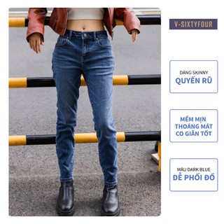 Quần jeans nữ dáng skinny xanh royal. royal blue skinny jeans - 222wd2081b2970