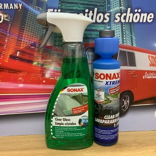 COMBO nước rửa kính và lau sạch kính xe ô tô - SONAX