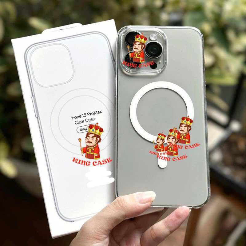 Ốp lưng trong suốt hỗ trợ sạc nhanh không dây cho 15 14 13 Pro Max 12 11 XS Max Xr 7 8 Plus