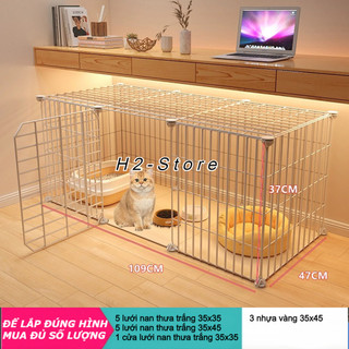 🐶 Miếng ghép quây chuồng, lồng chó, mèo, chim, chuột, thú cưng...  bán theo tấm ( Mỗi tấm tặng kèm 2 chốt)