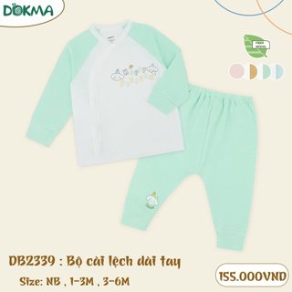 Bộ sơ sinh cài chéo Dokma DB2339 size NB_6M