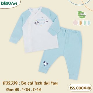 Bộ sơ sinh cài chéo Dokma DB2339 size NB_6M