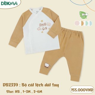 Bộ sơ sinh cài chéo Dokma DB2339 size NB_6M