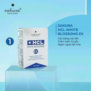 Viên uống trắng da sakura hcl white blossoms ex 120 viên