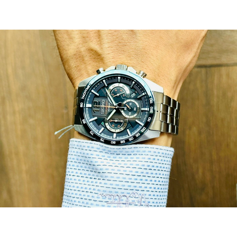 [Chính Hãng 100%] Đồng Hồ Nam Seiko Sport Chronograph SSB345P1 (345) Máy Quart (Pin) Mặt Siz 44 Dây 