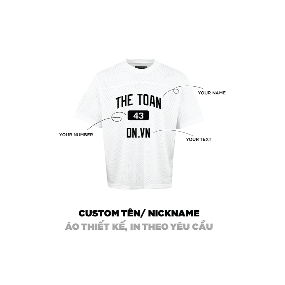 [IN TÊN THEO YÊU CẦU] Áo thun lưới in tên theo yêu cầu T-Shirt