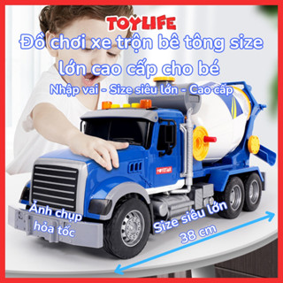 Đồ chơi xe trộn bê tông size lớn cao cấp kèm đèn nhạc cho bé xe cứu hoả phun nước xe cứu hộ xe cần cẩu xe ô tô cỡ lớn