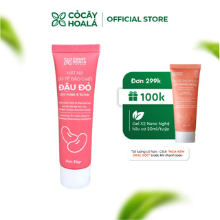Tẩy Da Chết Đậu Đỏ 2in1 Cỏ Cây Hoa Lá, Mặt Nạ Dưỡng Da, Cấp Ẩm,Tẩy Da Chết Cho Mẹ Bầu 30gr