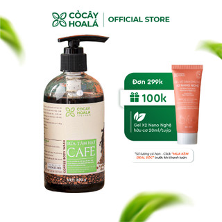 Sữa Tắm Cà phê Arabica Cỏ Cây Hoa Lá Sáng Da Rạng Rỡ, Tẩy Tế Bảo Chết Hiệu Quả 300gr