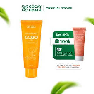 Sữa rửa mặt Gobo Cỏ Cây Hoa Lá mini - Giúp làm sạch da, cấp ẩm giúp da căng bóng mịn màng - 10gr