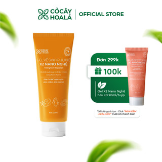Dung dịch vệ sinh Phụ nữ Gel X2 Nano Nghệ Đào COCAYHOALA VIETNAM- Đào Chín Hồng Lưu Hương 24h - 20ml