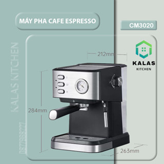 Máy pha cà phê Espresso tự động cao cấp, áp suất 20 bar, bọt kem sữa siêu mịn, máy pha cafe mini gia đình