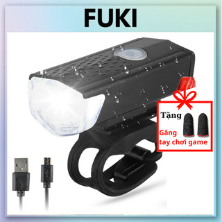Đèn xe đạp Đèn LED xe đạp Đèn xe đạp thể thao gắn đầu và đuôi xe đạp chống nước sạc điện siêu sáng FUKI