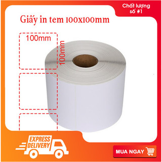 Giấy in tem 100x100 mm