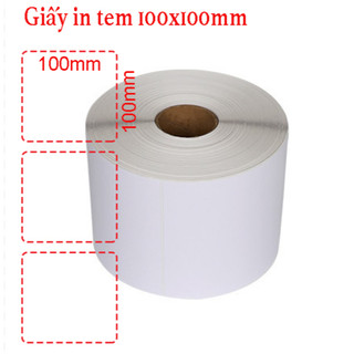 Giấy In Tem 100x100 mm (Cuộn 500 Tem)