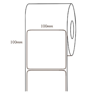 Giấy In Tem 100x100 mm (Cuộn 500 Tem)