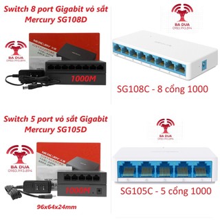 Bộ Chia Mạng Switch 5 cổng 8 cổng port Gigabit Mercury SG105C SG105D SG108D SG108C Yilink SG208C