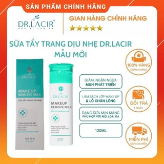 Tẩy trang sữa dr.lacir 120ml - sữa tẩy trang dịu nhẹ drlacir giúp làm sạch sâu hàng chính hãng
