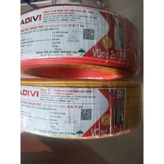 5 mét dây điện đôi mềm Cadivi các cỡ.