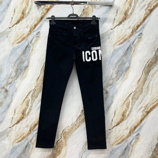 Quần Icon Đen Nam Dáng Biker Dsq2 Hàng Đẹp - Quần Jeans Bò Nam Icon vẩy sơn Dày Dặn Hot