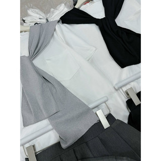 Set áo pull kèm khăn mix cv xếp li